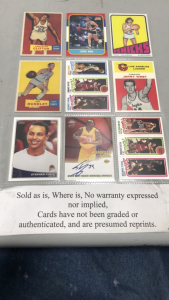 (9) Basketball Cards- Stephen Curry, Shaquille O’Neal and more