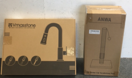 (1) Vmasstone PM-001 Pull Down Kitchen Faucet (1) Anwa 32&rdquo; Scratching Post