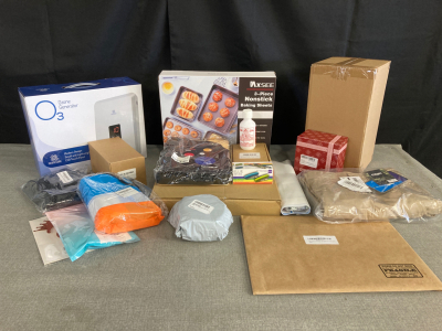 Large Box of Amazon Consumer Goods- Various New Items in Original Packaging