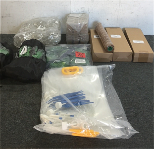(6) Plant Life Support Drip Bags (6) Whonline 17&rdquo; Moss Poles For Vine Plants (1) Pack of (12) peatpots Planting Pots (2) Flexible 50&rsquo; Garden Hoses With Nozzles (12) Bags Of Zand Immunity Menthol Lozenges