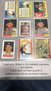 (9) Baseball Cards- Mickey Mantle