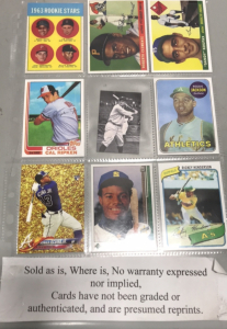 (9) Baseball Cards- Ken Griffey Jr., Reggie Jackson, Cal Ripken, and others
