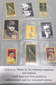 (9) Baseball Cards- Babe Ruth