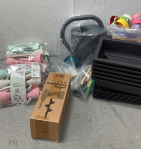 Gardening Auger, Planters, Plant Self Watering Spikes And More