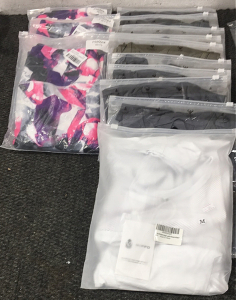 (3) Sets Of Leggings (9) Yoga/Work Out Shirts