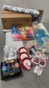 Tie-Dye Kit, Dry Clay, Acrylic Paint And Other Crafting Items