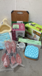 Electric Lunchbox, Cutting Board, Utensil Holder And Other Kitchen Items