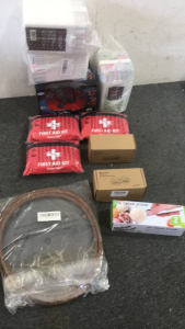 (3) First Aid Kits, (3) Graph Master Markers, (2) Massage Balls