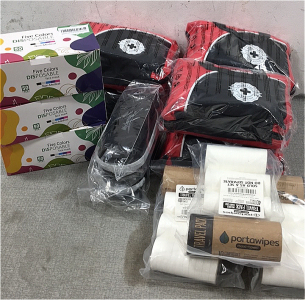 (6) First Aid Kits, (3) Box of Masks, (2) Safety Glasses, (3) Pack of Compressed Towels