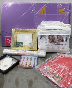 (4) Set of Magnetic Gift Boxes, Picture Frame, Queen Mattress Protector, Trinket Dish and more