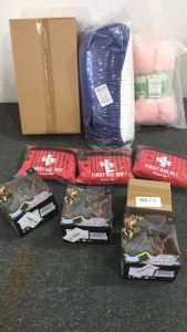 Waterproof Blanket, (3) Dragon Warrior Toys, (3) First Aid Kits and More