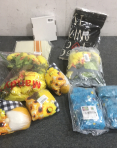 (3) Sunflower Gnome Arrangement, (2) Artificial Flowers, Throw Pillow Covers and more