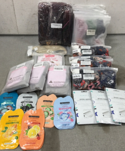 Hair Clips, Extensions, Hair Scrunchies, Acne Soothing Patches, Face Cloths, Face Masks