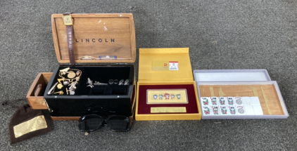 Lincoln Jewelry Box With Men’s Jewelry And Accessories and More