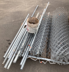 Pallet Of Chain Link Fencing Materials