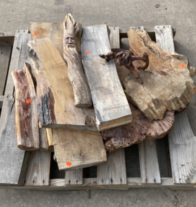 Pallet Of Cut Wood For Crafting And Art