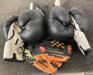 (2) Pairs of Boxing Gloves & (1) Baseball Glove