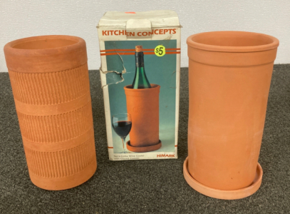 (2) Terra-Cotta Wine Coolers