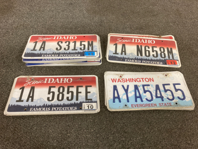 Assortment Of Used License Plates