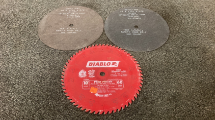 (2) 10” Cutting Discs & Diablo 10” Saw Blade