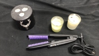 Hair Straightener & Candles