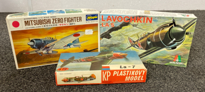 (3) Airplane Model Kits