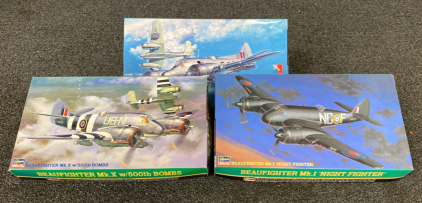 (3) Airplane Model Kits