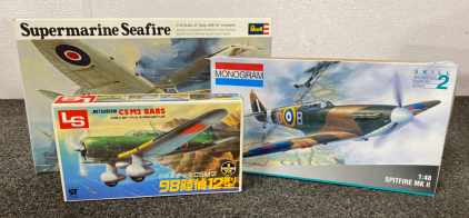 (3) Airplane Model Kits