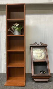 Centurion Wall Clock and Wooden Shelf