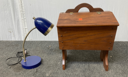 Lamp With Wooden Box