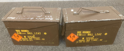 (2) Empty 900 Round 556 Ammo Container And Carrier