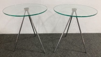 Contemporary Glass Side Tables