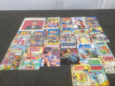 Assortment Of Comic Books And John Kennedy Memorial Album