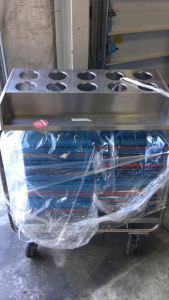 Serviceware Cart w/ Plastic Serving Trays