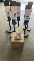 (5) Hand Sanitizer Stands and (4) 1 Gallon Hand Sanitizer Refills
