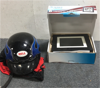 (1) Bell Half Motorcycle Helmet With Visor And carry Bag (1) Panimage 8” LED Digital Photo Frame