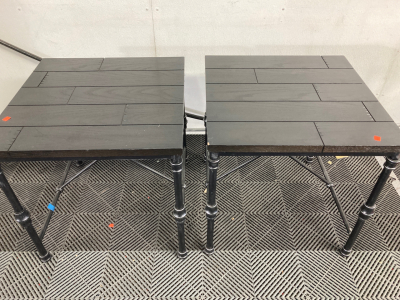 (2) Black End Tables