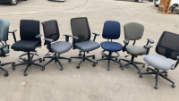 (8) Wheeled Office Chairs