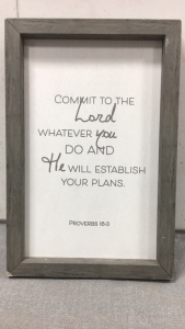 Proverbs 16:3 Wood Art