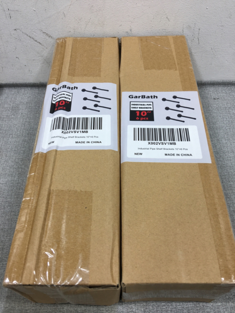 (2 boxes) 10” Industrial Pipe Shelf Brackets