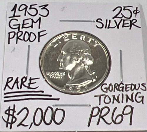 1953 PR69 GEM PROOF SILVER QUARTER