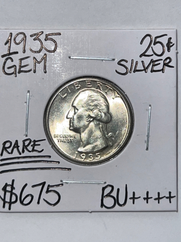 1935 RARE GEM BU++++ SILVER QUARTER