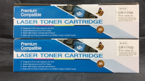 (2) CR1170D Laser Toner Cartridges