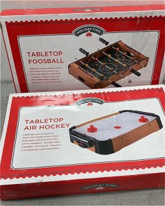 Tabletop Air Hockey and Tabletop Football