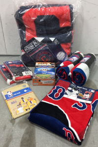 Cleveland Indians Blanket and Pillowcases, Cubs and Red Sox Beach Towels, SF Giants Puzzle, Lakers Fan Flag