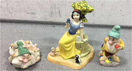 Snow White, Sleepy, and Bashful Disney Showcase Collection by Royal Doulton