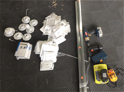 Plates, Light Sockets, Shower Door Frame, Electric Tools