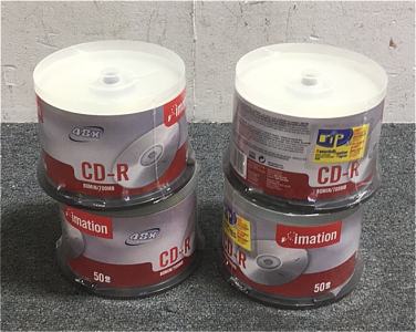 (4) Brand New Imation 50-Packs Of CD-R Discs