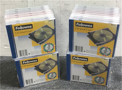 (40) New Sealed Fellowes Cd Jewel Cases Multi Color