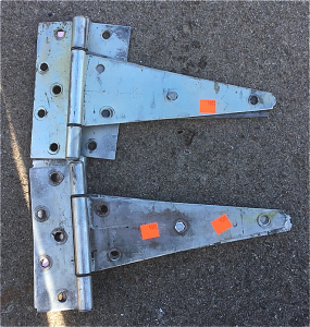 (2) Large Heavy Duty Fence Gate Hinges